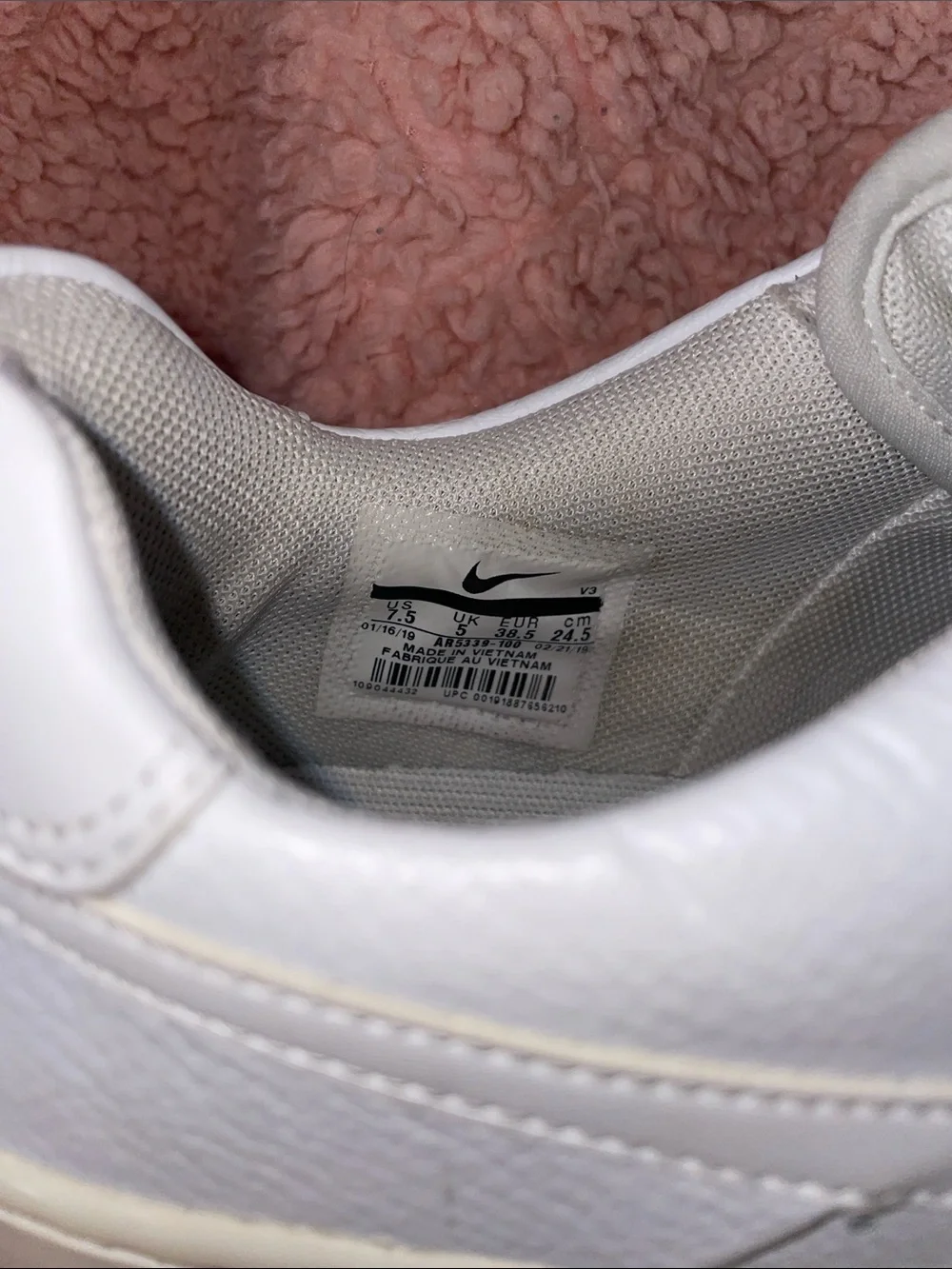 Nike Air Force 1 White Platform Leather Sneakers